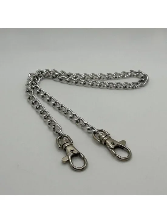 Heavy Duty Stainless Steel Wallet Chain With Clasp Hooks For Biker Jeans Or Keys - Picture 2 of 8